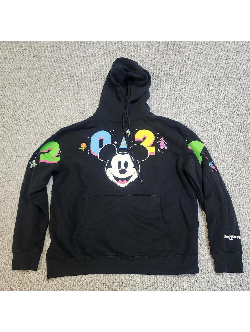 Disney Resort Mickey Mouse Hoodie Hoodie Black Women's Size Large